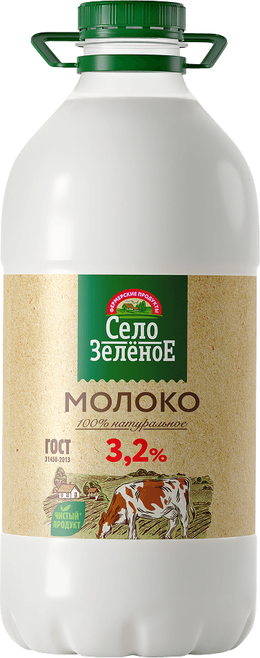 Молоко 3,2% 2кг пастеризованное